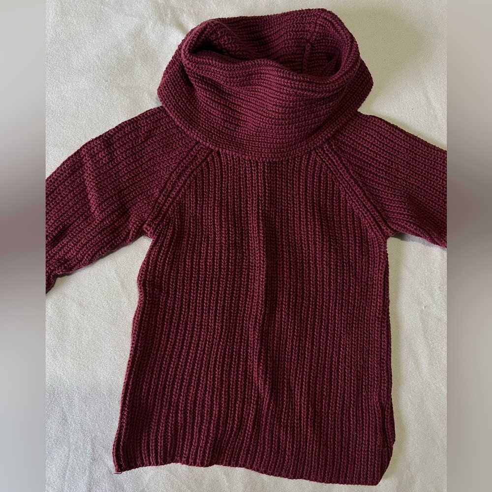 ON burgundy sweater